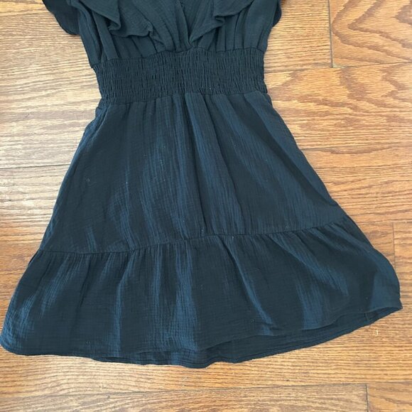 Show Me Your Mumu Adella Mini Dress Ruffle Sleeve V Neck Size XS Tiered Smocked - Picture 7 of 14